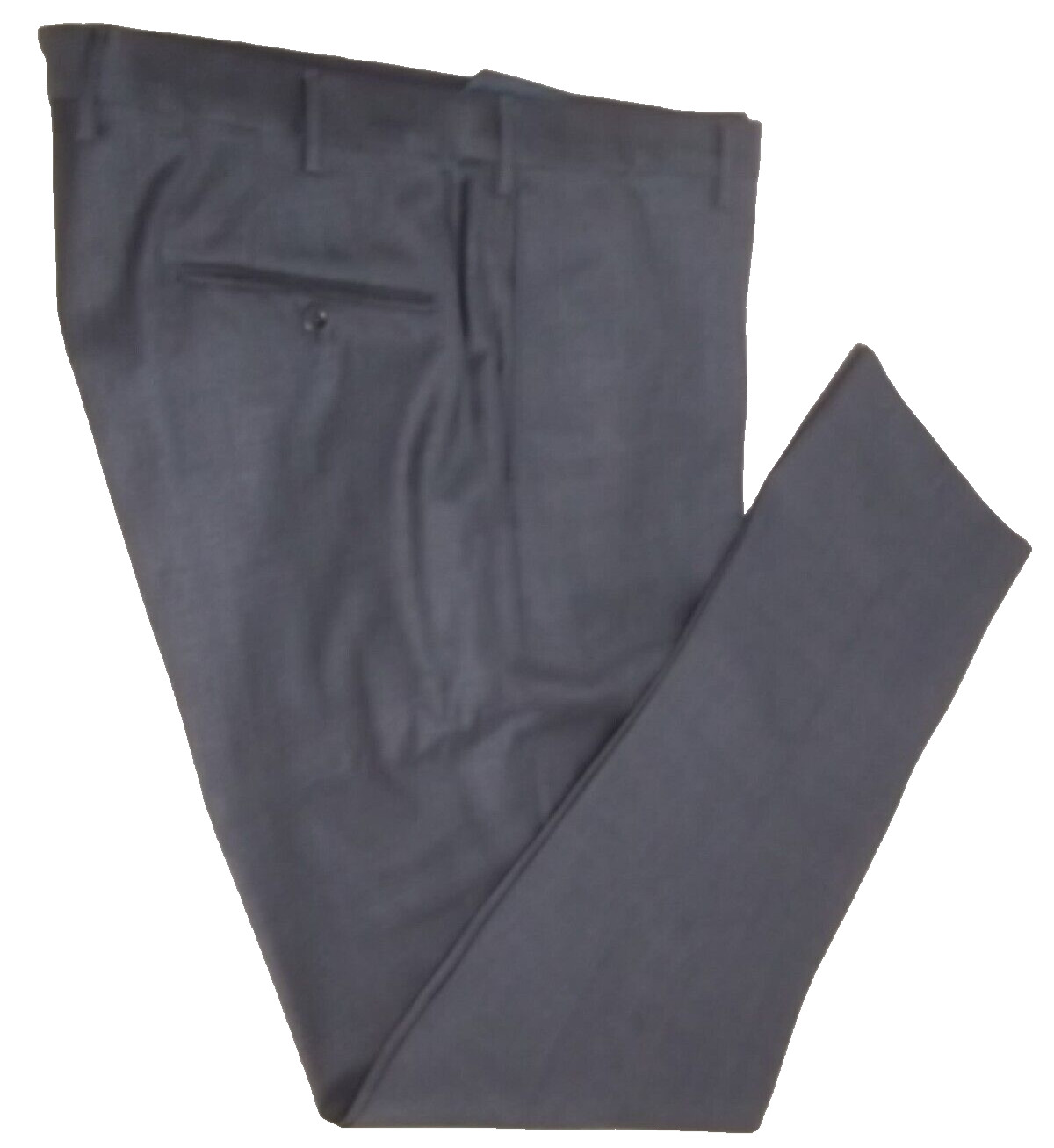 Incotex Solid Gray Flat Front Wool Dress Pants, S… - image 1
