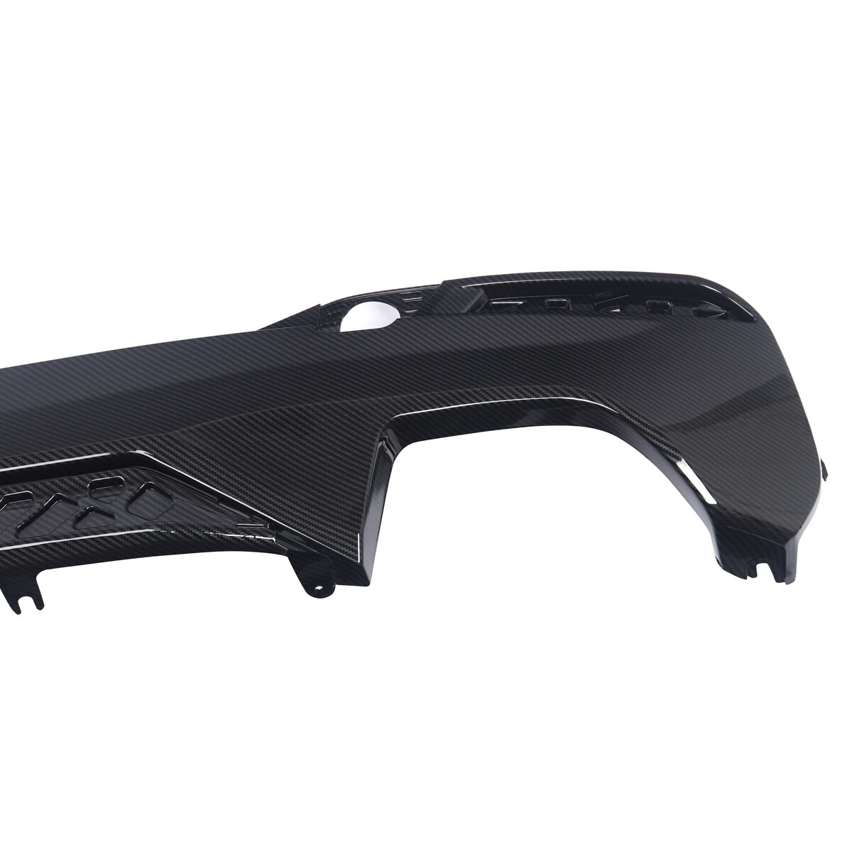 Carbon Fiber Look Rear Diffuser MP Style For BMW G30 5 Series M Sport ...