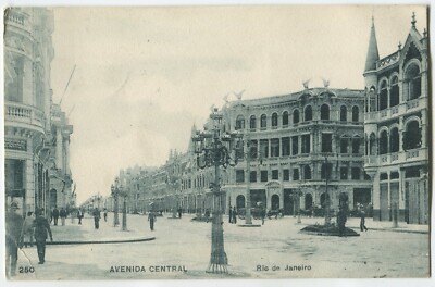 BRASILIEN ''Avenida central'' RIO DE JANEIRO voyagée 1911 Ed. Ribeiro
