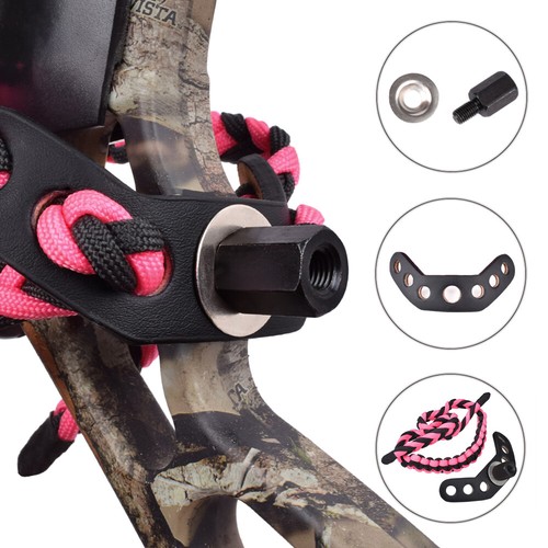 Fiocco Paracord Polso Imbracatura Rosa e Nero Colorato Durevole per Fiocchi Composti NUOVO - Foto 11 di 11