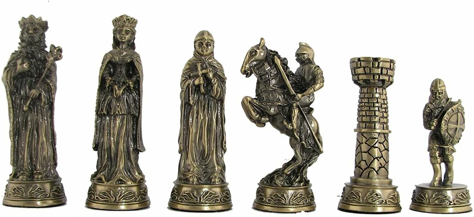 WE Games Medieval Pewter Chess Pieces, King measures 3.5 in. - Image 3 of 4