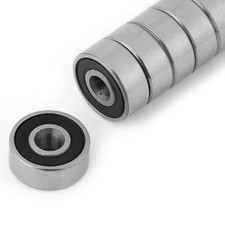 10Pcs 623-2RS 3x10x4mm Steel Mini Ball Bearings Double Rubber Sealed Steel Deep