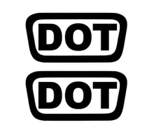 (2x) DOT Motorcycle Helmet Stickers decals fits 2-pack Suzuki , Yamaha Honda