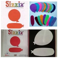 Sizzix Die Balloons #2 Birthday Party Banner Cuts Scrapbook Diecut Retired WCase
