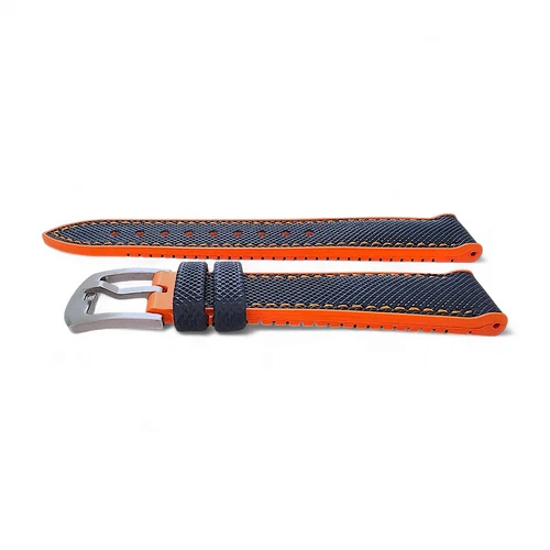 Elite Hybrid FKM Rubber Sailcloth Divers Watch Strap Band Two Piece 20 21 22 mm - Picture 40 of 94