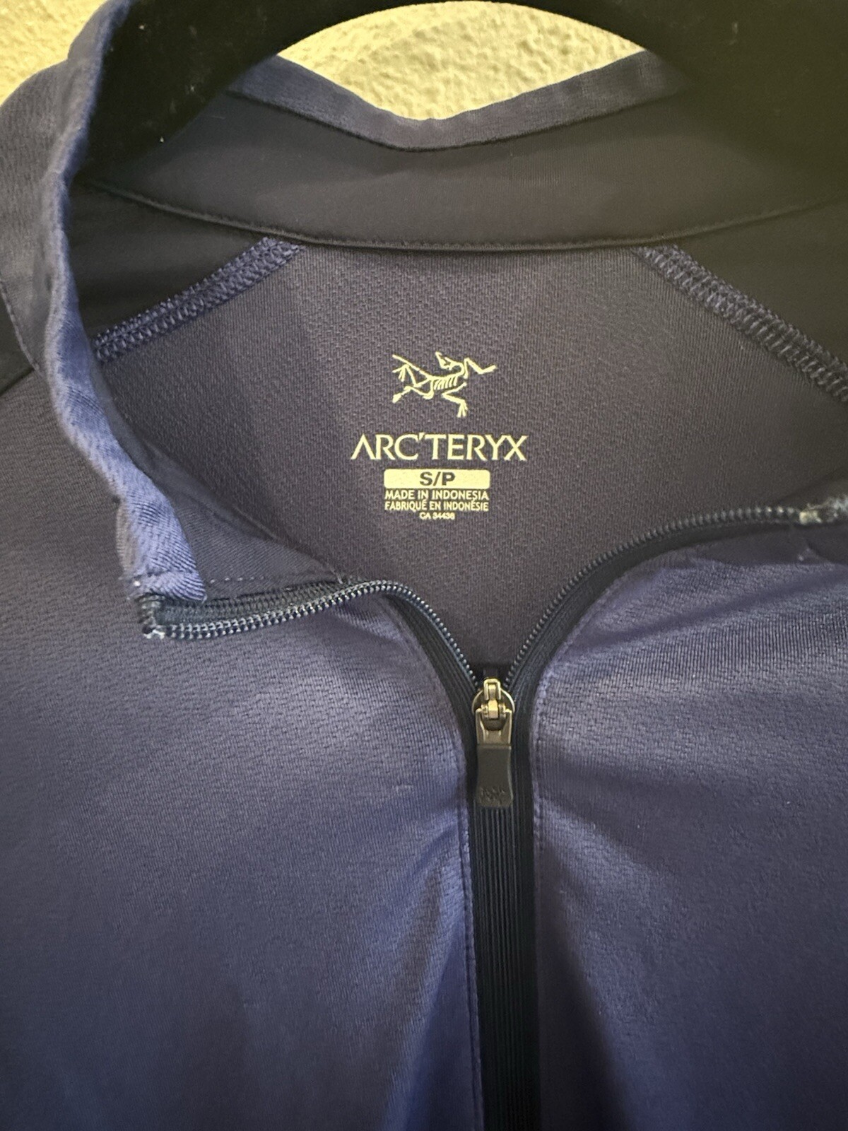 Maglione pullover Arc'teryx donna collo 1 4 zip piccolo blu strato base
