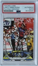 2011 TOPPS AMERICAN PIE TOUR DE LANCE ARMSTRONG SIGNED AUTOGRAPH CARD PSA DNA