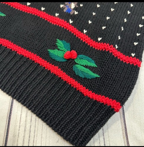 Vtg 90’s Christmas Sweater Lrg Bells Casual Corner Embellished Reindeer Santa - Picture 8 of 10
