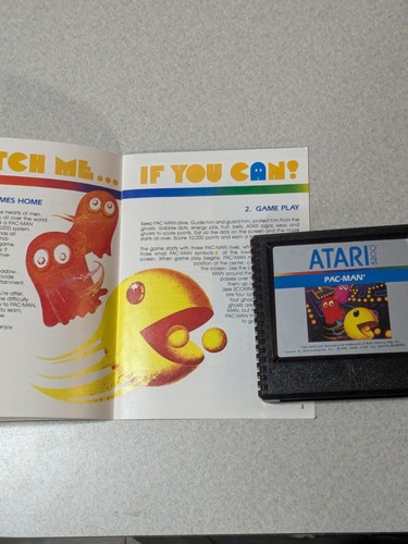 Atari 5200 Pac-Man And Ms Pac-Man Game Cartridge With Manuals - Stamped - Good - Picture 9 of 18