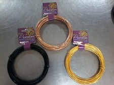 BeadSmith Fancy Aluminum Craft Wire - 12ga - Round - Embossed - 39 Feet -Variety