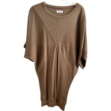 Calvin Klein Women’s Tan Batwing Sleeve Sweater Dress Medium