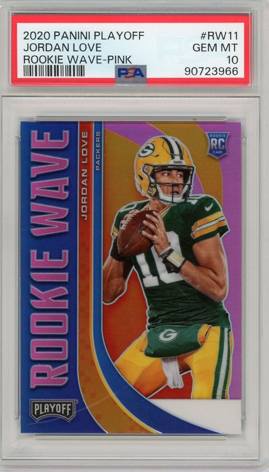 Jordan Love Panini Playoff Rookie Wave #RW11 Pink