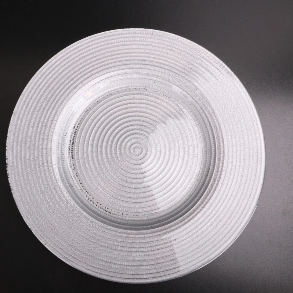 Plato de cena cargador color plata Foto 3 de 4