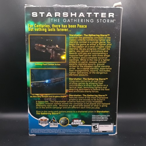 Starshatter The Gathering Storm (PC, 2002) CIB VG Complete Rare Boxed - Picture 2 of 10