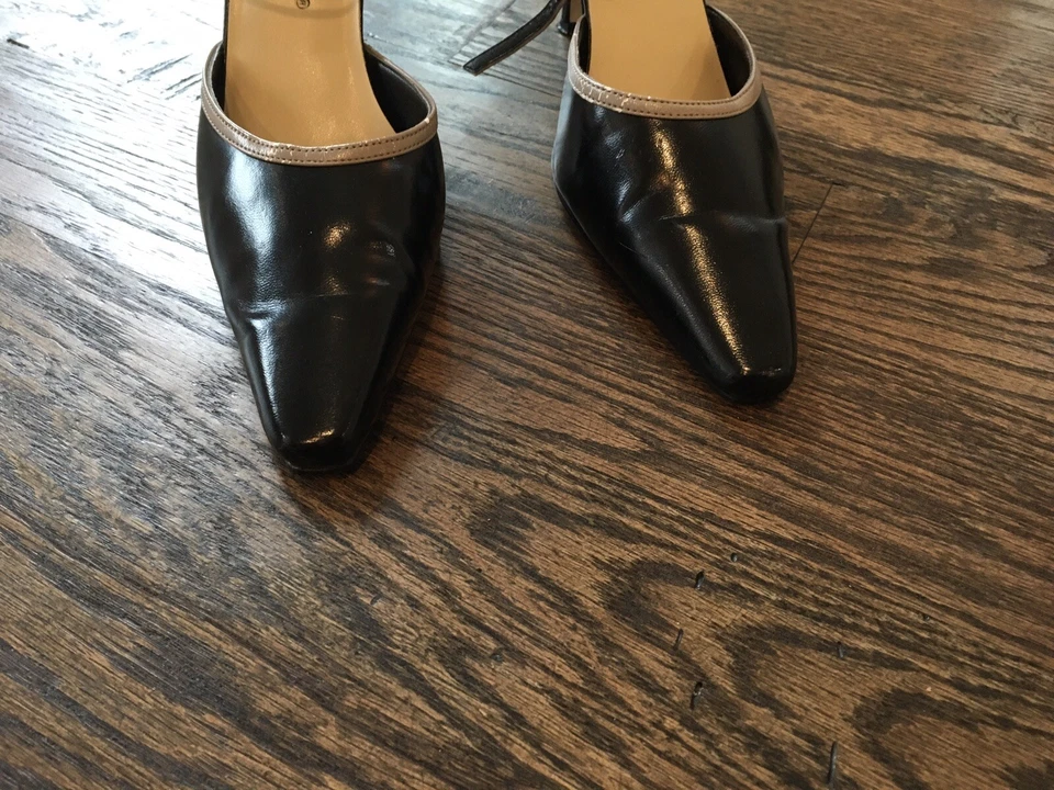 Zapatos Pierre Dumas Negros con Tubería Gris 3 1/2" Slim Hee Talla- 8.5M Foto 3 de 4