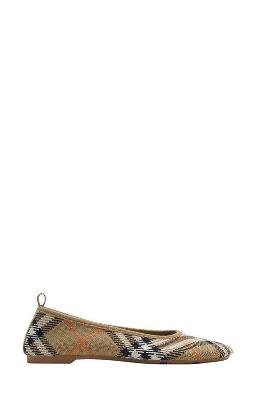 100% AUTH NEW WOMEN BURBERRY BABY CHECK BALLERINA BALLET FLATS EU 37.5/US 7.5