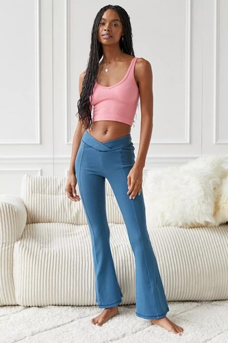 Out From Under Urban Outfitters Lola V-Front Lounge Pants Ribbed Flare M  234824 | eBay