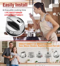 Burner Control Dial Knob Range Oven Replacement For LG Range Oven Stove Knob