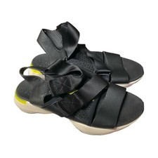 Sorel Sandals Women Size 9 Kinetic Impact Shoes Black Leather Platform Slingback
