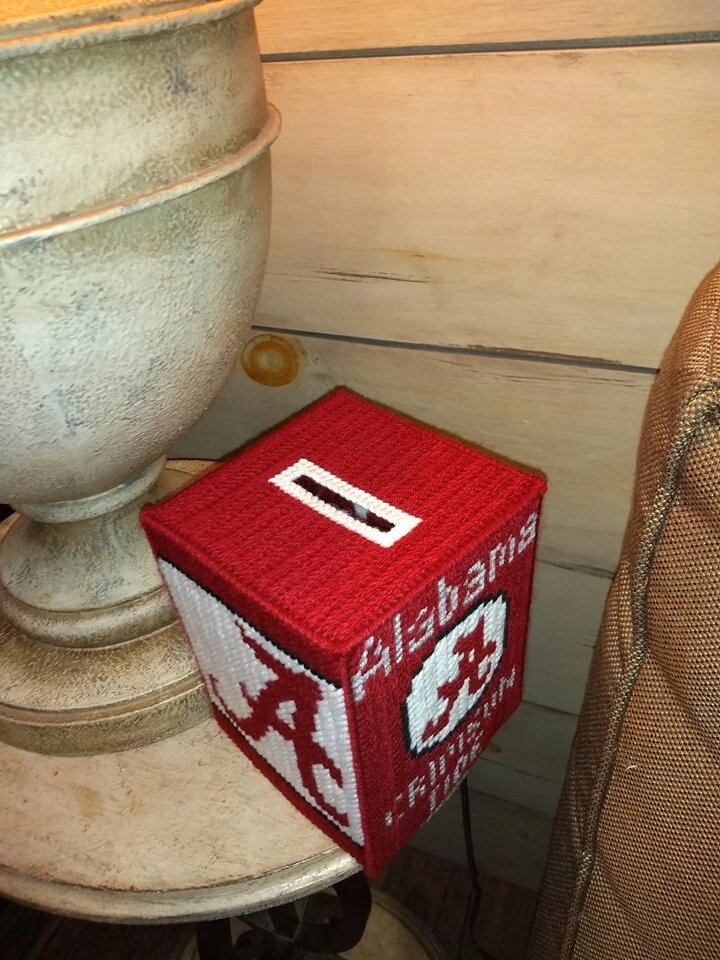  Made to Order Handmade Alabama Crimson Tide Tissue Cover - Image 2 of 2