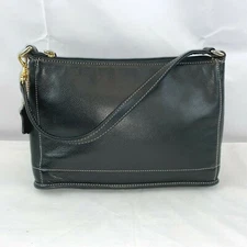 ILI New York Toronto Black Faux Leather Shoulder Bag Handbag Purse Large