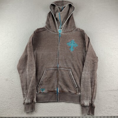 Cowgirl hardware Jacket Women's Large Y2K Embroidered Cross