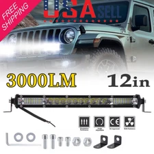 12inch 80W LED Light Bar Spot Flood Combo for Truck SUV ATV Jeep Offroad Driving