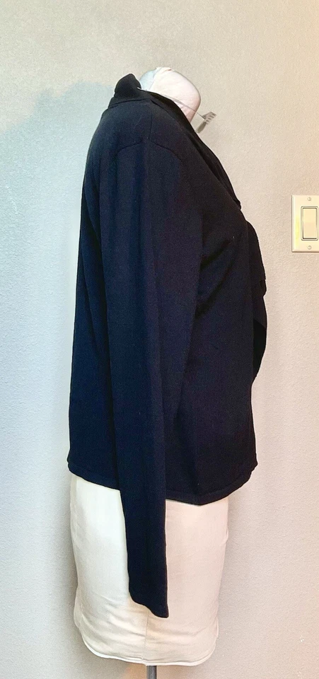 ¡NUEVO CON ETIQUETAS! Camiseta Jones New York Elements Mujer Negra Volantes Elástica 1X Foto 2 de 4