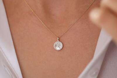 Diamond necklace chain necklace 51 brilliant diamonds 0.44 ct carat vs 14K 585 gold thaler 