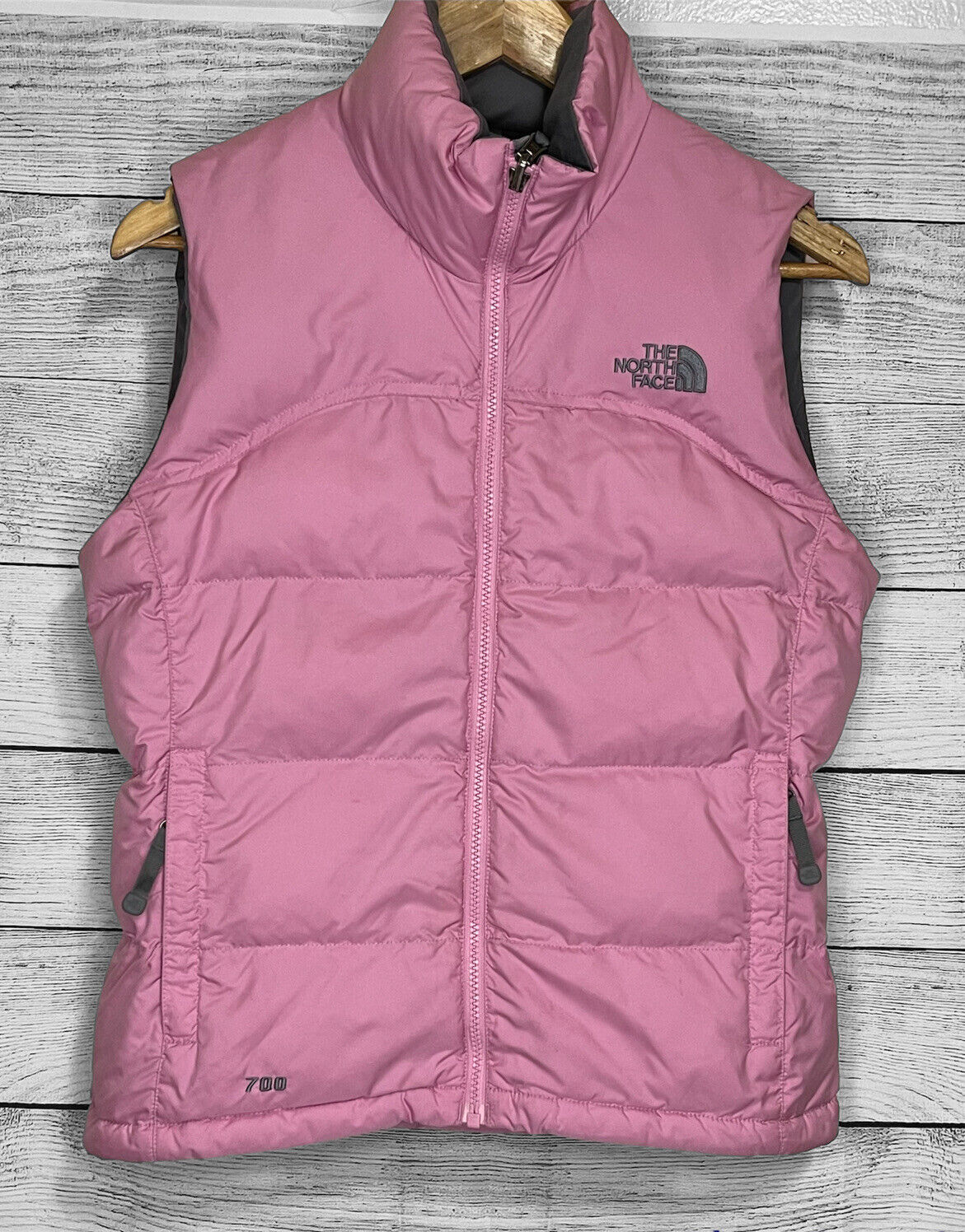 Kwaadaardig Schildknaap Silicium The North Face Nuptse 700 Goose Down Puffer Vest Pink Gray Women's Size XS  | eBay