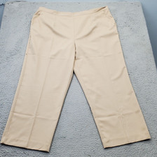 Alfred Dunner Studio Proportioned Capri Pants Womens Size 22W Brown Classic Fit