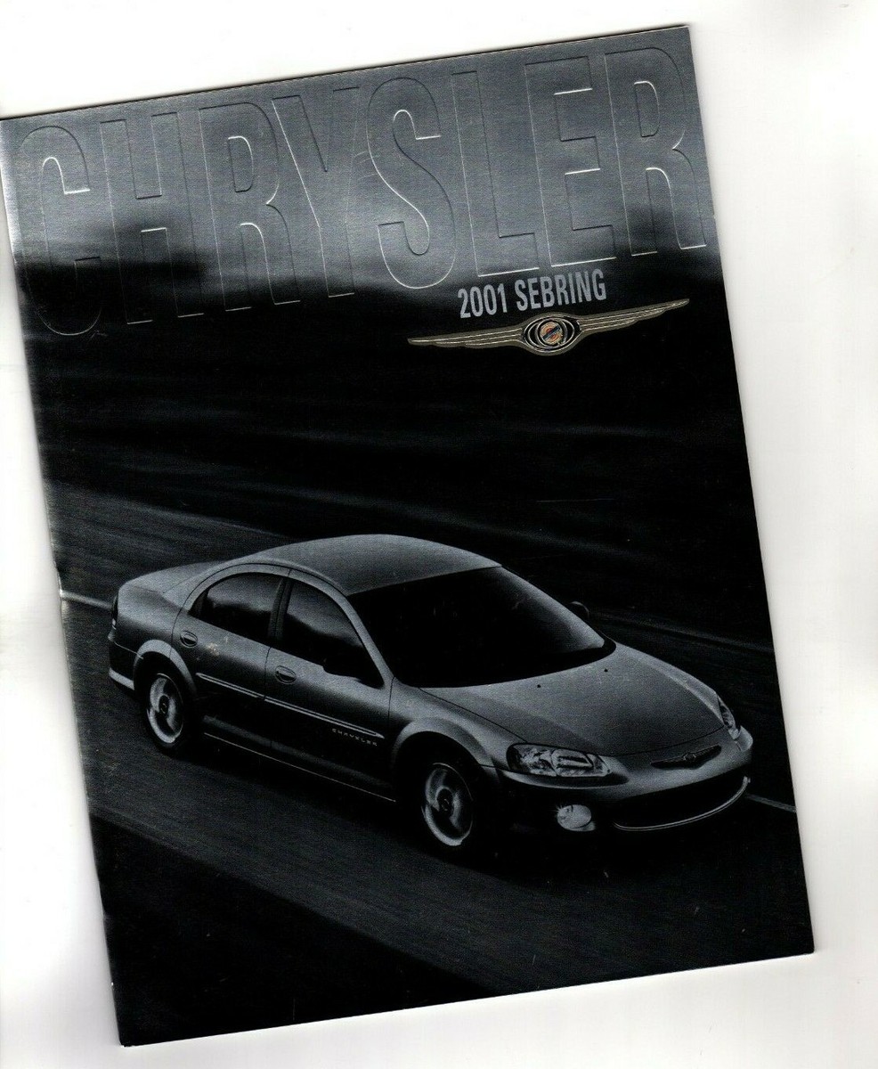 Lrg. 2001 Chrysler SEBRING (Coupe) Brochure / Pamphlet with Color