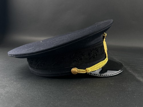 Vintage Danish Denmark Police Service Constable Peak Cap Nordkap Size 59 - Picture 4 of 12