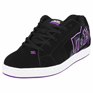 black and purple dc shoes