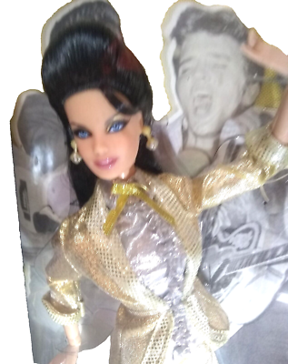Elvis Presley Barbie Collector King of Pop Rock N Roll Pink Label