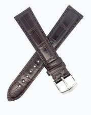 New Michele 18mm Brown Alligator Watch Band Strap