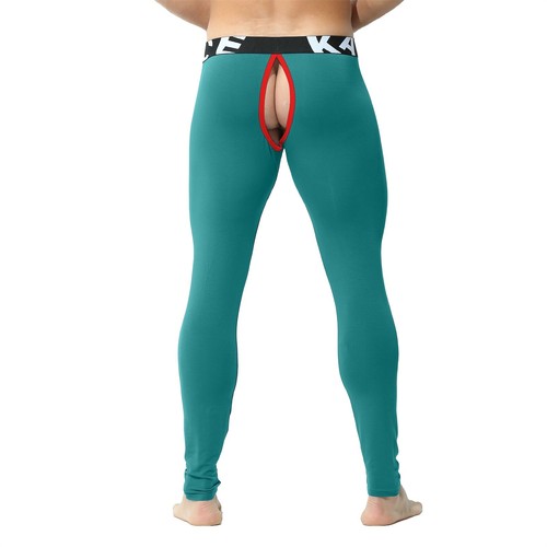 Men Sexy Thermal Long Johns Legging Pants U Convex Seperate Pouch Soft Underwear - Picture 20 of 31