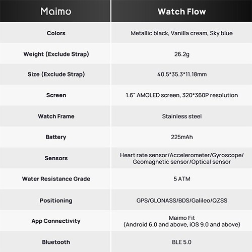 Reloj inteligente Maimo Watch Flow DORADO 1.6" 5ATM AMOLED GPS Bluetooth Android iOS - Imagen 9 de 10