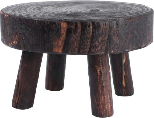 Mini Wooden Stool Display Stand, Solid Wood Stool Plant Stand Flowerpot Rack ... - Picture 3 of 11