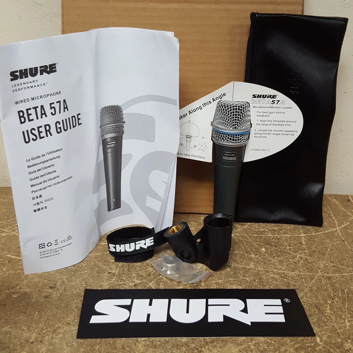 Shure Beta 57A Supercardioid Dynamic Instrument Microphone w/ Bag