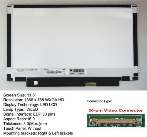 Écran LCD LED De Remplacement 11.6 Pouces - Modèle M116NWR1 R7 - HD 1366x768 - Pour Ordinateur Portable