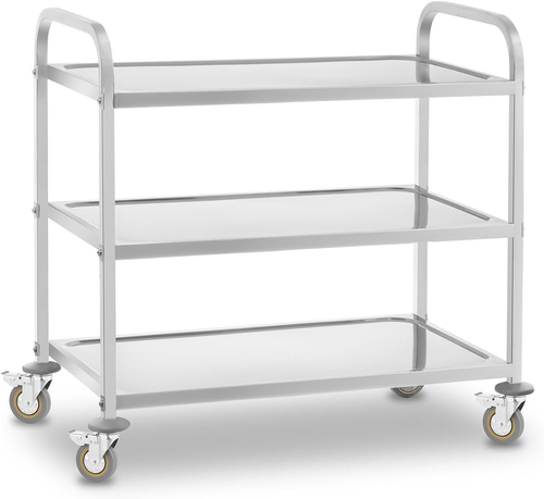 Carrello Portavivande Carrello Di Servizio Carrello Cucina RCSW-3R (Acciaio Inox