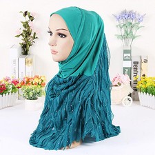 Muslim Women Hot Drill Shawls Instant Hijabs Turban One Piece Amira Shawl Scarf