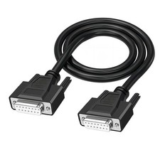 26AWG 10FT DB15 Female to RS232 Serial Extension Cable, 2 Row 15Pin...