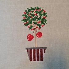 Kirschbaum Stickbild Handarbeit Acufactum
