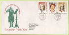 Ireland 1985 European Music Year set on  'Irish Times' First Day Cover
