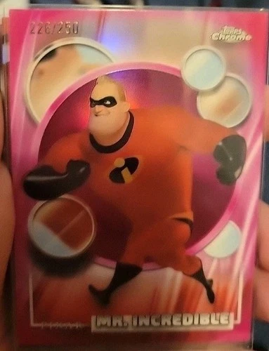 2026 Topps Chrome Disney Mr. Incredible Pink Refractor /250 #226 The Incredibles