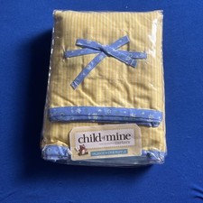 CHILD OF MINE CARTER'S VALANCE CRIB YELLOW BLUE RUFFLE NEW SEALED