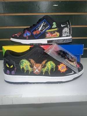 (18)  Size 8.5 - Nike SB Dunk Low Pro QS Black/Multicolor/White 2022