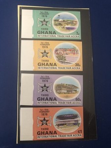 Ghana Scott # 574-77 Trade Fair Imperf Set MNH